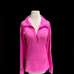 Under Armour Cold Gear Half Zip Pullover Top Neon Pink Small